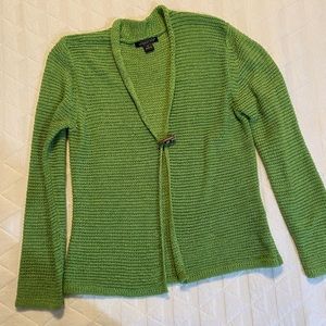 August Silk Medium Green knit Cardigan
